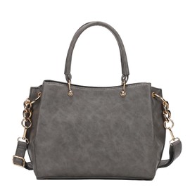 KL928 Women's Handbag Handbag PU Leather Elegant Bags Hand Bags for Women, gray