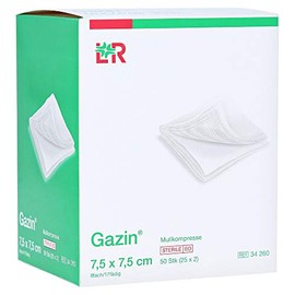 Gazin Kompressen 7,5x7,5cm 8fach steril, 25X2 St [Badartikel]