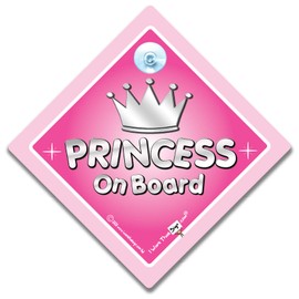 Princess On Board Suction Car Sign