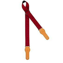 Ortega Guitars Guitar Strap Length Adjustable - Acoustic Guitar / Bass, Electric Guitar, Electric Bass - Casual Series - Cotton Red (OCS-250)
