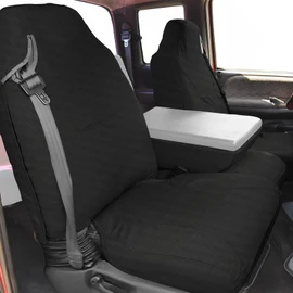 Kistrba Front Truck Seat Cover Compatible with 1998-2002 Dodge Ram Quad Cab 1500-3500, 40/20/40 Split Seat Cover with Integrated Seatbelts, 600D Oxford Durability Heavy Duty, Black