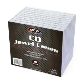 BCW CD Jewel Cases 10 Pack | Single CD Jewel Case | Protects CDs | Classic De...