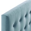 Modway Emily King Biscuit Tufted Performance Velvet Headboard, Light Blue