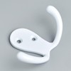 Decohooks Two Prong Robe Hook - Wide Design - White