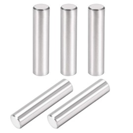 sourcing map Pack of 5 Cylinder Pins Dowel Pin 304 Stainless Steel Cylindrical Shelf Support Pin Fasteners Silver Tone 8 mm x 35 mm
