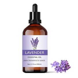 Aceite Esencial 100ml, EASYTAO Aceites Esenciales de Aromaterapia para Difusor 100% Puro Y Natural con Gotero de Vidrio de Primera Calidad, para Humidificador, Hacer Velas Aromaticas y Jabón (Lavanda)