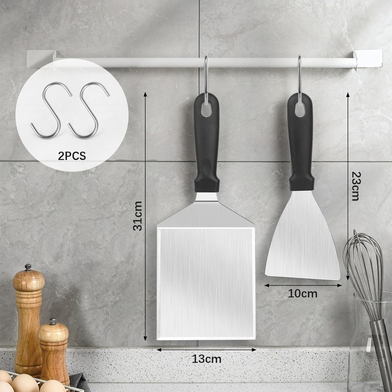 UTOCLEC Set of 4 Grill Spatulas, Stainless Steel Grill Spatula