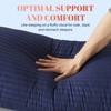 Cosybay Full Body Pillow Insert with Navy Blue Pillowcase -