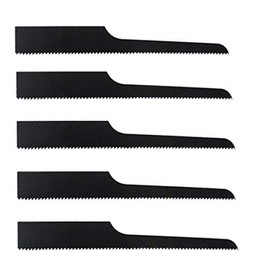 24T Reciprocating Saw Blade Set, Air Saw Hacksaw Blades Tools for Metal, Woodcutting, Rubber, 5 Pieces (24T, Black)