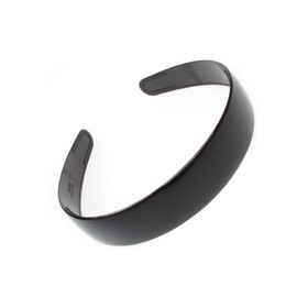 2.5cm Plain Classic Black Plastic Alice Band Hair Band Headband With Teeth for Women Girls by Glitz4Girlz