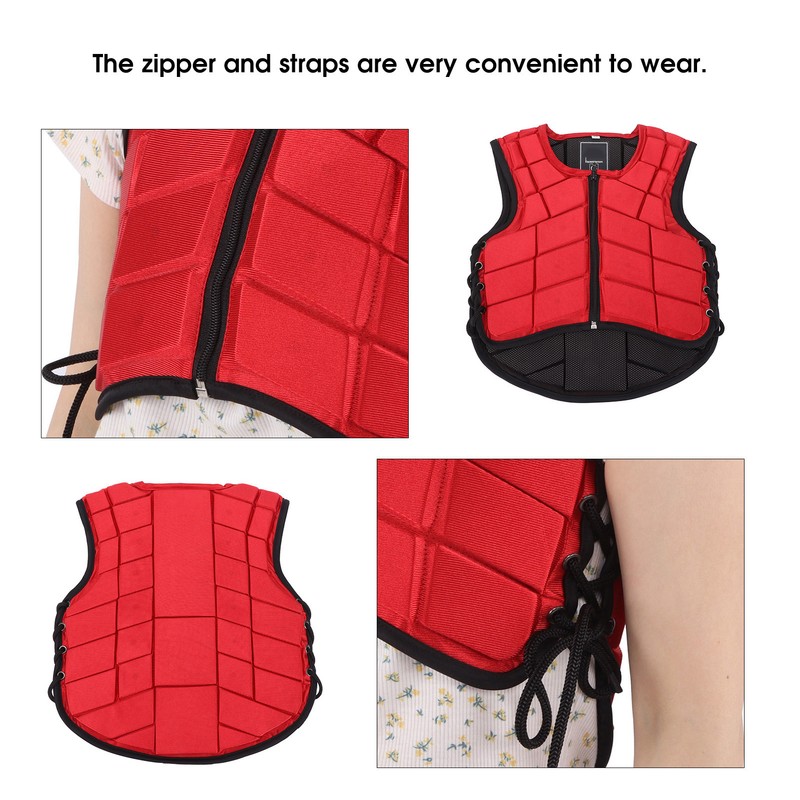 Kids Equestrian Vest Foam Padded Safety Horse Riding Protective Gear