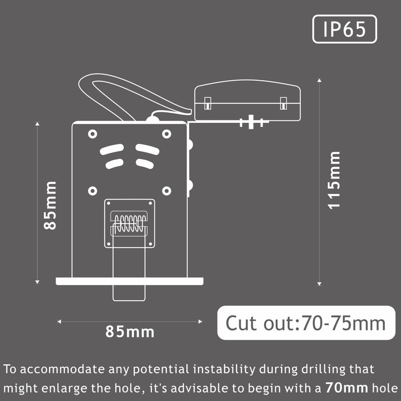 sanlumia 2 X LED Fire Rated Downlight Can GU10 Recessed