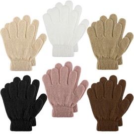 SATINIOR 6 Pairs Winter Kids Gloves Warm Knitted Toddler Gloves Baby Gloves Soft Thick Stretchy Gloves Mitten for Boys Girls (Various Color,1-4 Years)