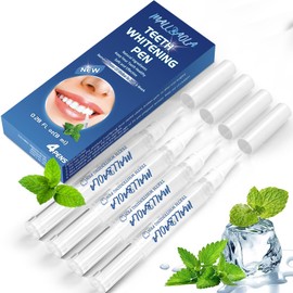 Teeth Whitening Pen(4 Pens), No Sensitivity Teeth Whitening Gel Essence, Effective Tooth Whitener Pen Kit for Dental Brightening, Instant Tooth Whitener Removes Years of Stains, Enamel Safe