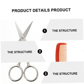 Stainless Steel Eyebrow Scissors Set for Hair Trimmer Mustache Grooming