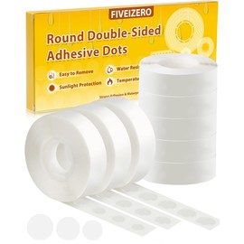 FIVEIZERO FIVEIZERO Double Sided Adhesive Dots -1000pcs Removable Sticky Dots, Double Sided Balloon Tape, Heavy Duty Balloon Glue Dots, Clear Glue Dots for Balloons,Crafts,Wedding Decorations (0.4",0.47",0.59")