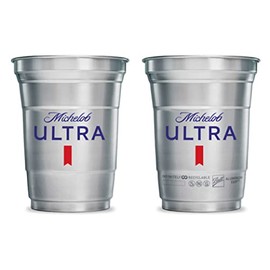 Inbev Michelob-Ultra Aluminum Tailgate Cup - Set of 2