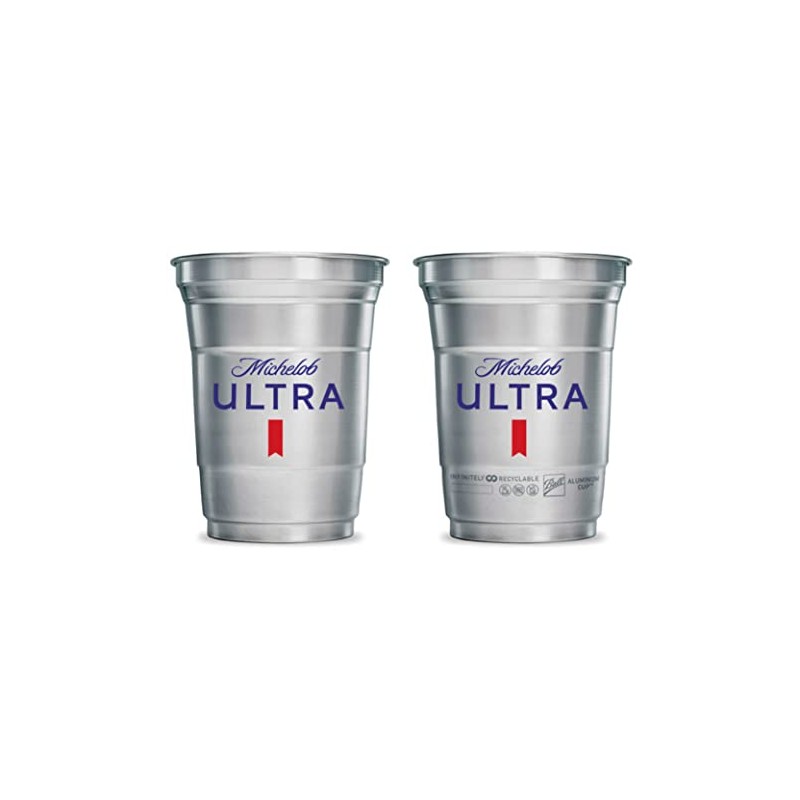Inbev Michelob-Ultra Aluminum Tailgate Cup - Set of 2