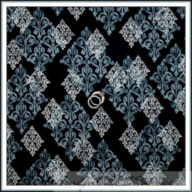 Unbranded BonEful Fabric FQ Cotton Quilt Black Gray B&W Diamond Flower Shabby Chic Cottage