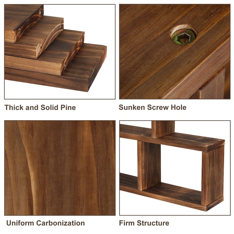 Jotsport Window Sill Plant Stand Small Wood Plant Shelf for