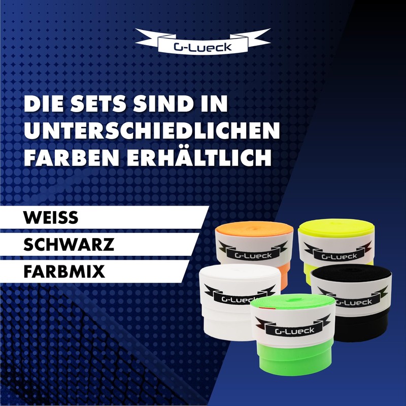 G-Lueck Overgrip Tape Set Tennis Premium Overgrip Power Touch -