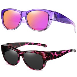 SHEEN KELLY TR90 Oversized Fits Over Sunglasses Mirrored Polarized Lens Cateye for Women Driver Goggles Over Glasses Lightweight