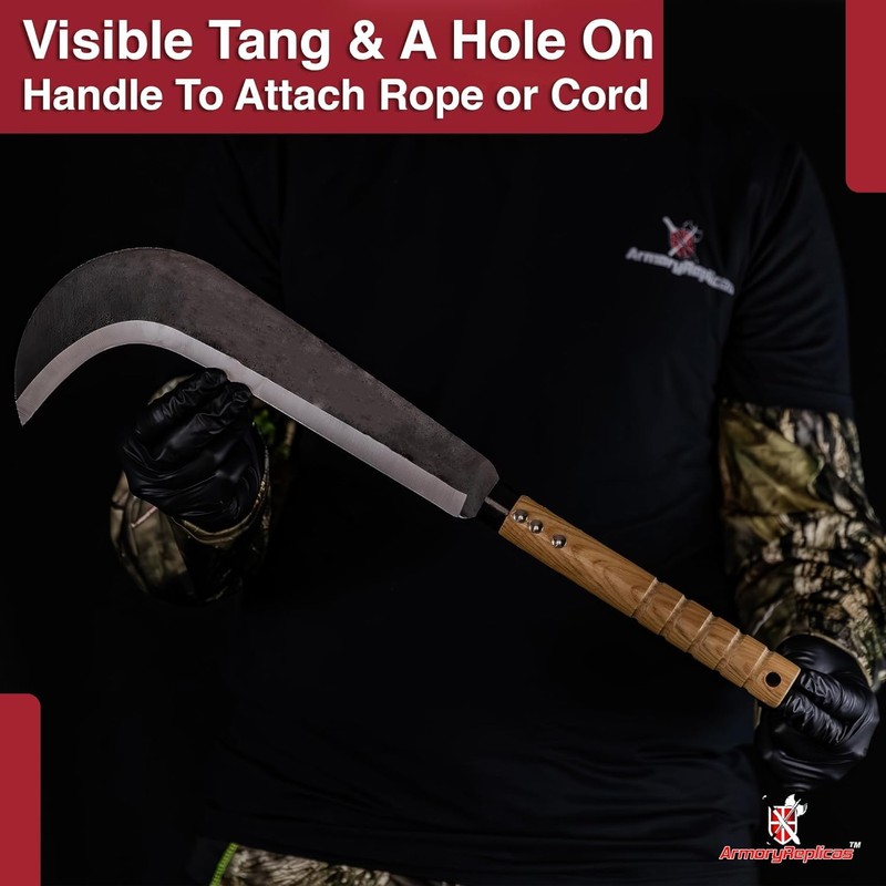 Slasher Crescent Machete | Outdoor Agriculture Bamboo Long Sickle Scythe