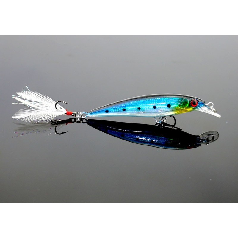 Zmart Lure Minnow 9 cm, G, 10 Set of Bass