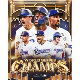 SPORTSPHOTOSUSA 2023 Texas Rangers World Series Champions 8x10 Composite Photo