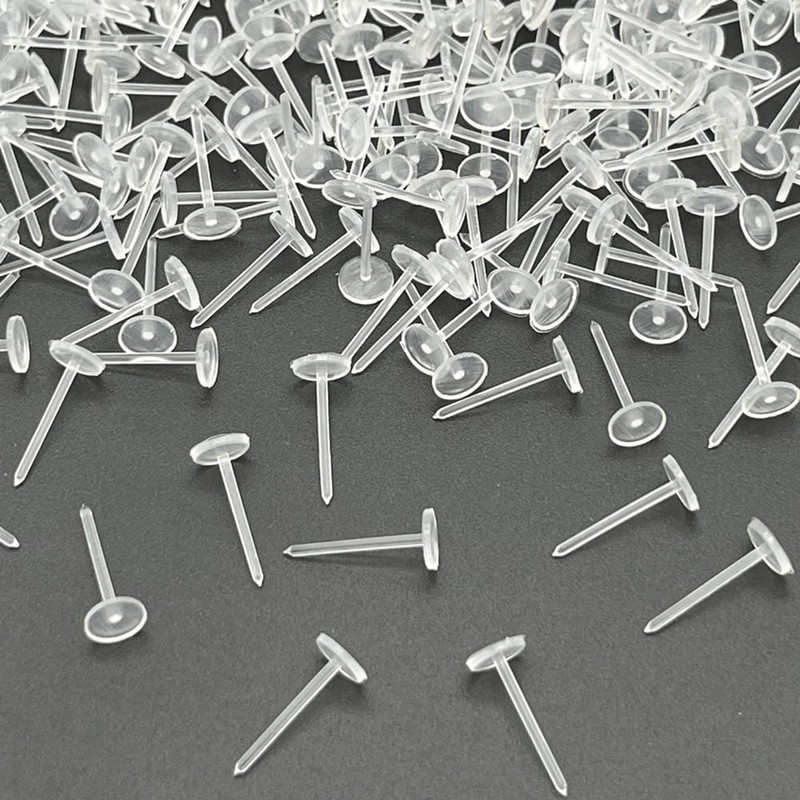Clear Earrings for Work,300 Pairs Clear Stud Earrings and Earring