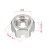 sourcing map M12 x 1.75mm Pitch 304 Stainless Steel Slotted
