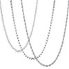 EVELICAL 3Pcs Chain Necklace for Men Women Stainless Steel Cuban
