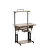 Yaheetech 3 Tiers Rolling Computer Desk with Keyboard Tray and
