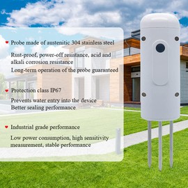 Tuya Zigbee Wireless Soil Moisture Meter Intelligent Temperature Humidity Tester Mobilephone APP Real Time Monitor IP67 Waterproof Detector for Garden Farmland Planting