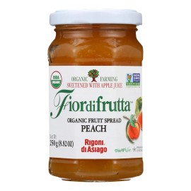UD_Fiordifrutta Case of 6-8.82 oz Peach Fruit Spread Snack Variety for Fruit & Vegetable Lovers