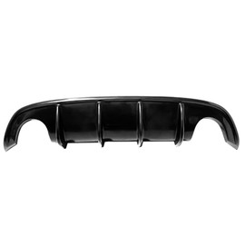 IKON MOTORSPORTS Rear Bumper Lip, Compatible with 2009-2015 Mazda MX-5 Miata, MDA Style Unpainted Black PU Shark Fin Rear Bumper Valance Spoiler, Air Dam Chin Splitter Molding 1Piece