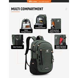 SKYSPER Hiking Backpack 30L Lightweight Travel Backpack Hiking Day Pack for Men Women(Green)