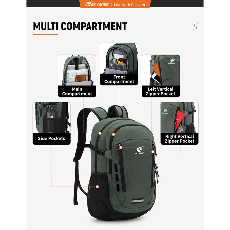 SKYSPER Hiking Backpack 30L Lightweight Travel Backpack Hiking Day Pack
