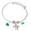 Cape Cod Jewelry-CCJ 3D Turtle and Colored Sand Stones Bangle