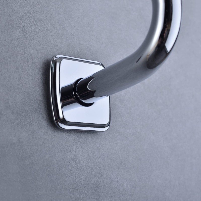 Angled Shower Arm with Flange S Shaped Rainfall Shower Head