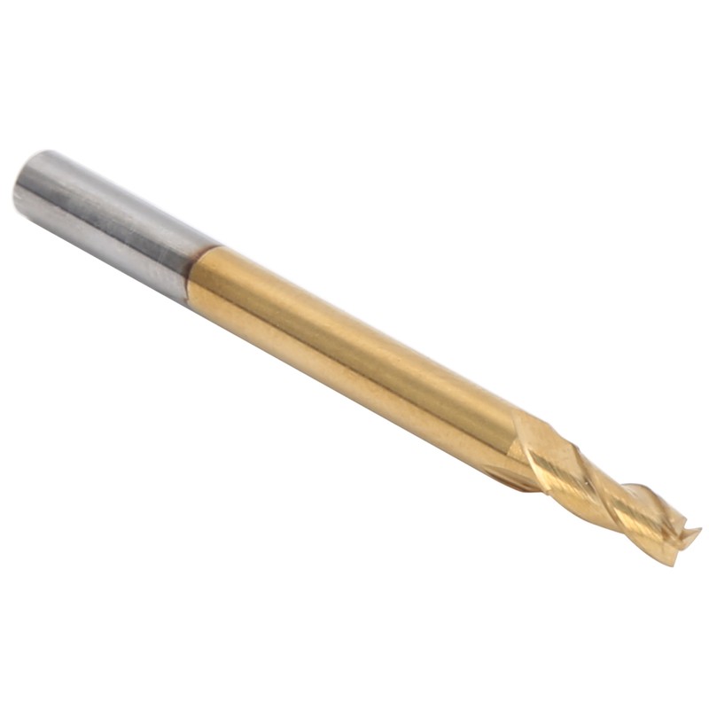 5Pcs 3‑Flute Flat End Milling Cutter Ti Plating Router Bits