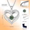 Moissanite Heart Necklace for Women, S925 Silver Floating Heart Pendant
