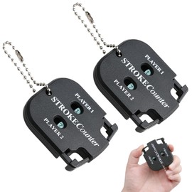 nllkii 2 Pcs Golf Score Indicator,Mini Square Golf Score Handheld Scorer tally counter,2 Player Stroke Counter Clicker with Keychain Portable Shot Outdoor Sport Clicker for Golf Game Scorekeeper