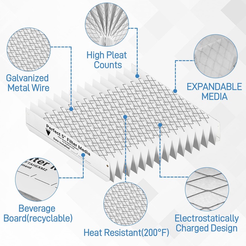 BAYFTAHEXM2 Expandable Media Filter MERV 13 20"x5" Compatible with Trane