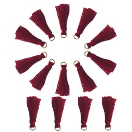 pson 110Pcs Burgundy Mini Crafting Tassels with Golden Jump Ring, 3cm/1.18” Tiny Tassels for Jewelry Making, Earring Accessories, DIY Crafts, Decorations