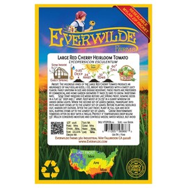 Everwilde Farms - 100 Large Red Cherry Tomato Seeds - Gold Vault Jumbo Seed Packet