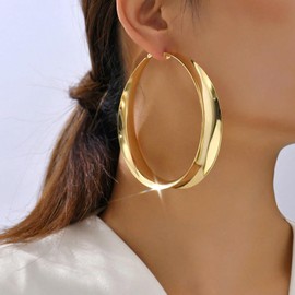 Chunky Gold Earrings for Women Trendy Gold Statement Earrings Vintage Large Gold Geometric Studs Earrings Jewelry Gifts