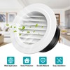 HG Power 6 Inch Round Air Vent, ABS Louver Grille