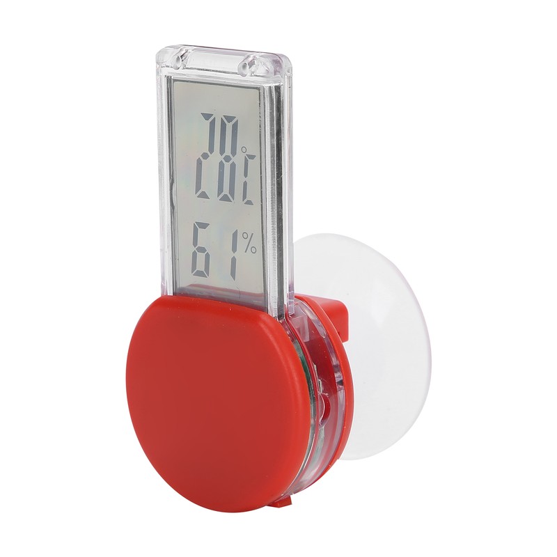 Reptile Terrarium Thermometer Hygrometer Digital Display Pet Tank Temperature GaugeRed