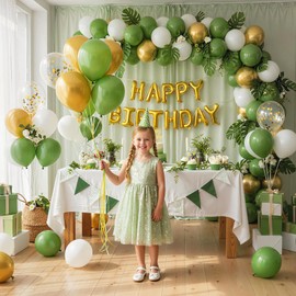 LovesTown 60PCS Sage Green Balloon Garland Kit, Balloon Arch Kit Metallic Latex Balloons for Wedding Engagement Birthday Party Decorations